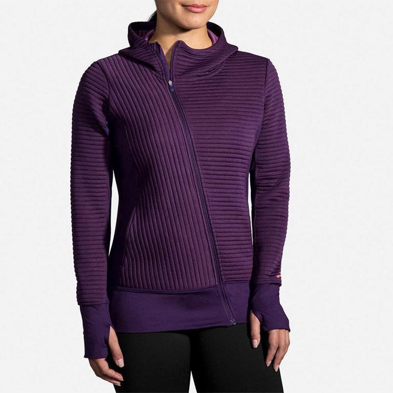 Brooks Fly-By Running Jackets - Women's - Purple (56492-JLWR)